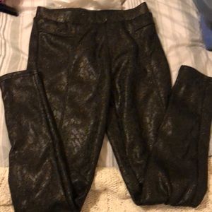 Brown gold heavy leggings